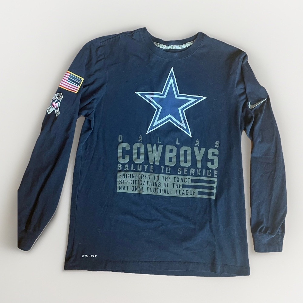 Nike Dallas Cowboys Black Medium Salute To Service Long Sleeve NFL Military